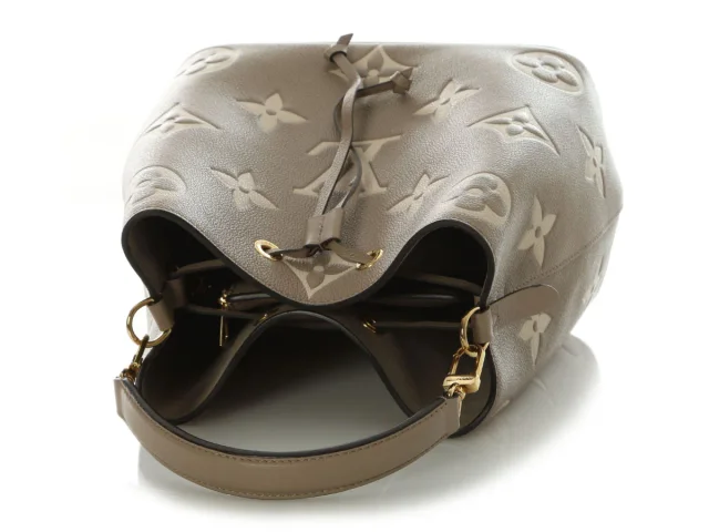 Louis Vuitton Dove and Cream Bicolor Monogram Empreinte NéoNoé MM in White Leather from Ann's Fabulous Finds, photo 8 of 10