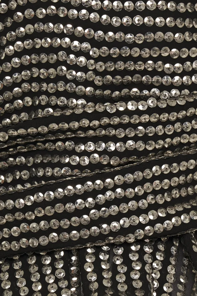 Iro Ciota Ruched Sequined Georgette Top in Black, photo 8 of 12 from THE OUTNET