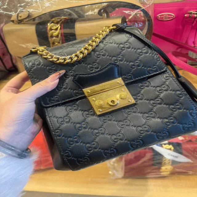 Gucci Black padlock packback in Black Leather from Luxury Promise
