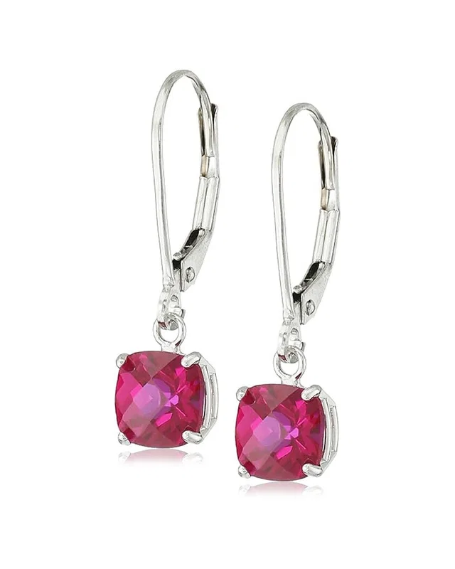 MaxColor 10K 2.10 ct. tw. Lab-Grown Ruby Earrings, image 1 of 1 from Rue La La