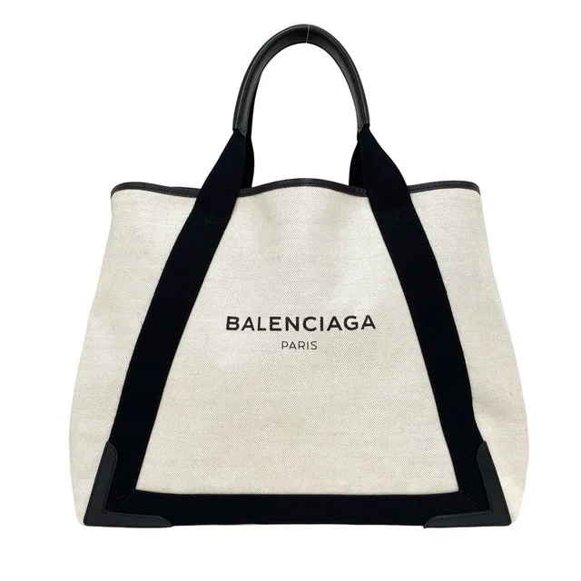Balenciaga Navy Cabas Leather Tote Bag in Navy Leather from LuxUness