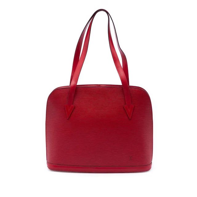Red Louis Vuitton Epi Lussac Shoulder Bag in Red Leather from Designer Revival