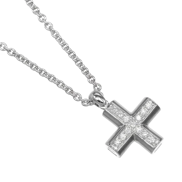 Bvlgari Greek Cross Au750 Diamond Necklace from LuxUness