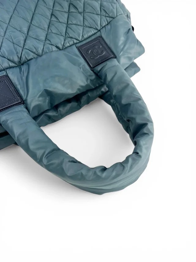 Chanel Coco Cocoon Quilted Nylon Tote in Blue Nylon from Season 2 Consign, photo 5 of 6