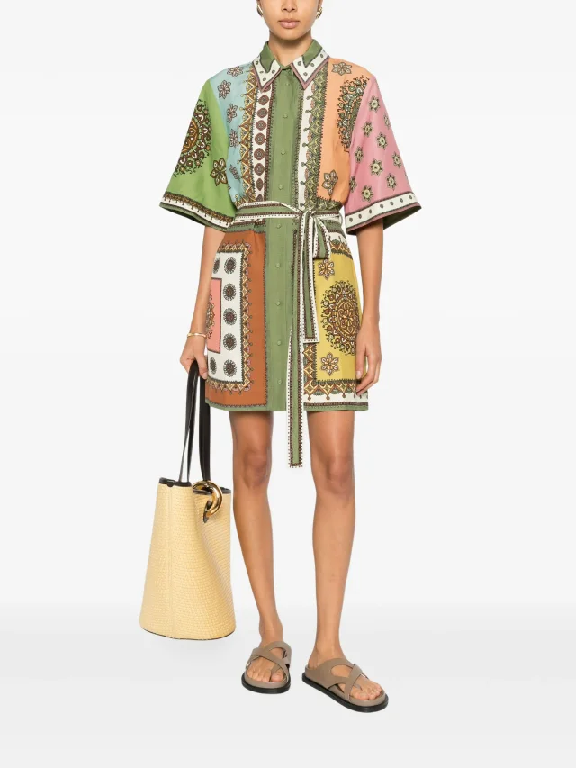 ALEMAIS Contina printed mini dress, photo 2 of 2 from FARFETCH
