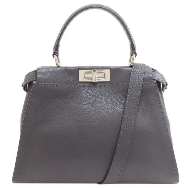 Fendi Peekaboo Medium Selleria 2-Way Handbag, Calfskin, Women's in gray Calfskin from Poshmark