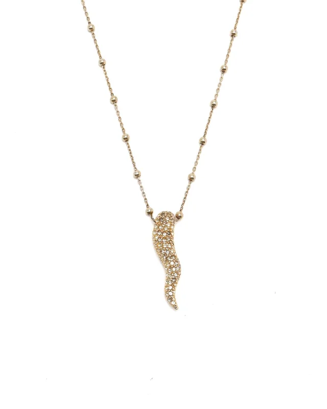 Dolce & Gabbana Cornicello Rhinestone Necklace from A Retro Tale