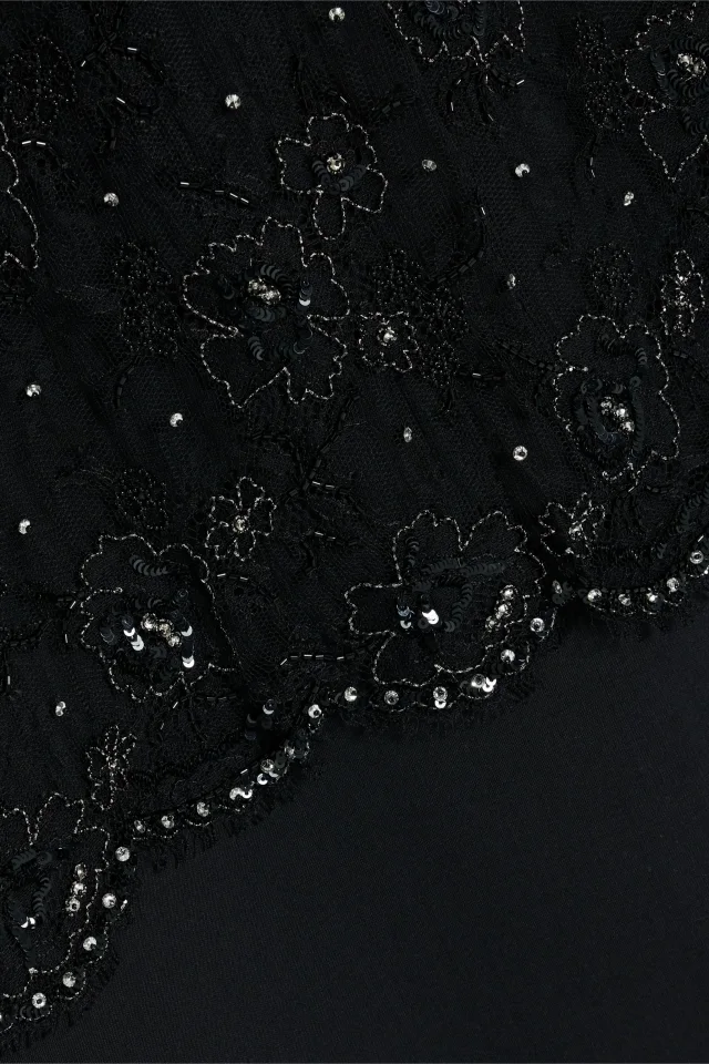 Valentino Garavani Embellished Wool-Blend Crepe Midi Dress in Black, photo 4 of 4 from THE OUTNET
