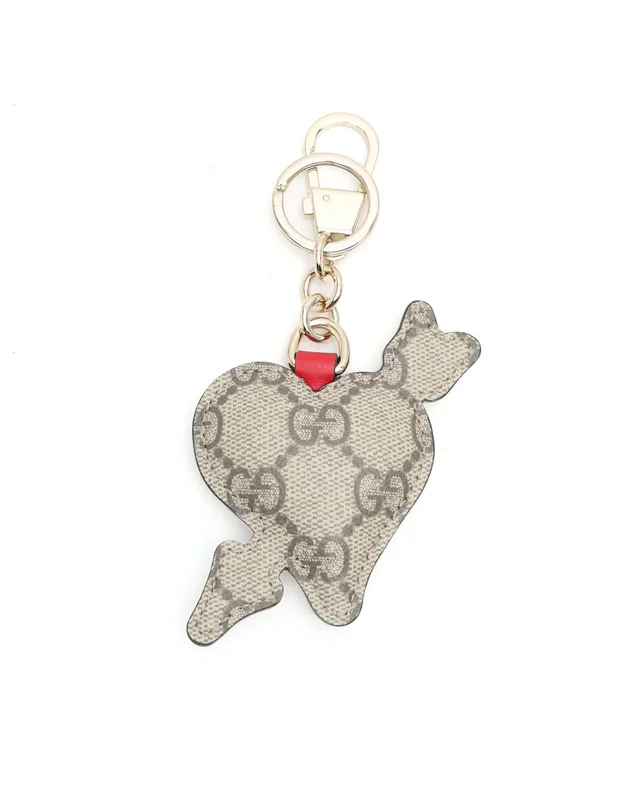 Gucci GG Heart Bag Charm in Coated canvas from A Retro Tale, photo 2 of 2