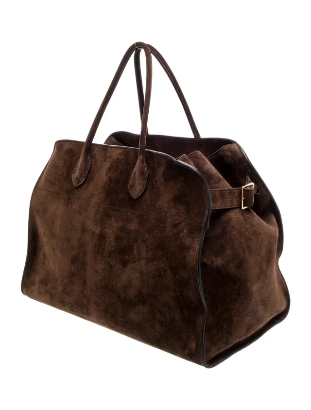 The Row Margaux 17 in brown|red Suede from The RealReal, photo 3 of 6
