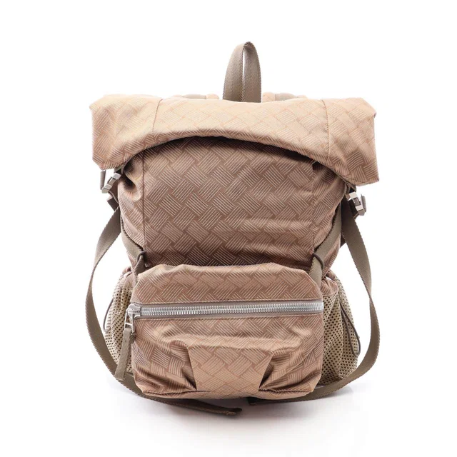Bottega Veneta Trekking Intrecciato Nylon Backpack in Woven leather from LuxUness