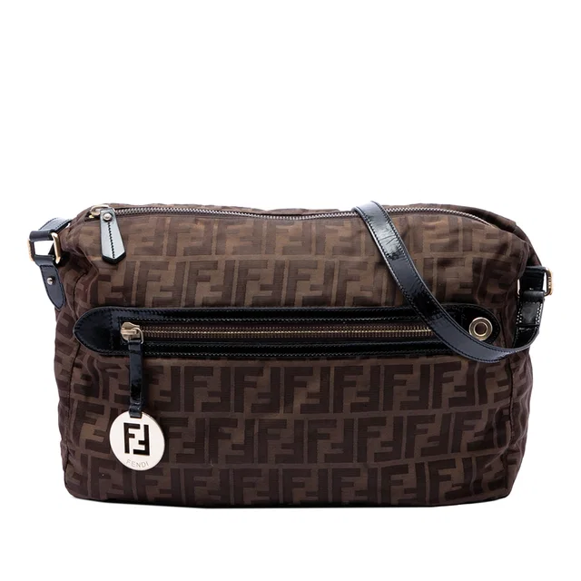 Brown Fendi Zucca Canvas Crossbody in Brown Canvas from Designer Revival