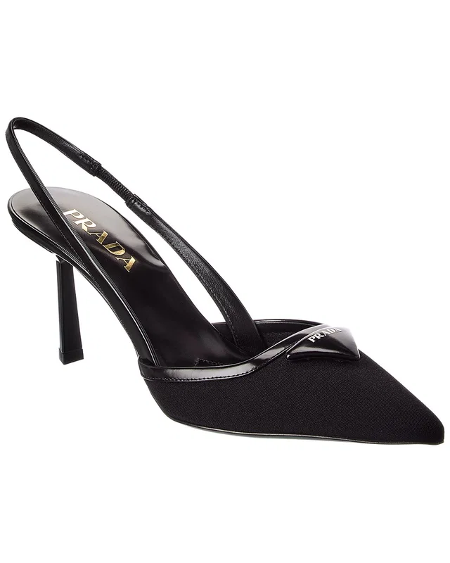 Prada Gabardine Slingback Pointy-Toe Pump, image 1 of 1 from Rue La La