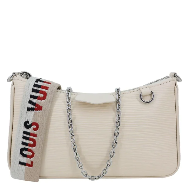 Louis Vuitton Easy Pouch On Strap Epi Leather Shoulder Bag Cream in White Leather from Dallas Designer Handbags