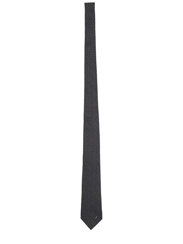 Gucci Silk With Clamp Fastenings Necktie — Black Neckties in Black Silk from HEWI