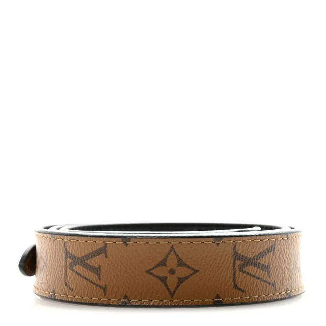 Louis Vuitton Reverse Monogram Bandouliere Shoulder Strap XL Black in Black Calfskin from FASHIONPHILE, photo 2 of 5