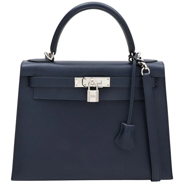 Hermès Kelly 28 Blue Indigo, 2002 in Blue from VINTAGE QOO TOKYO