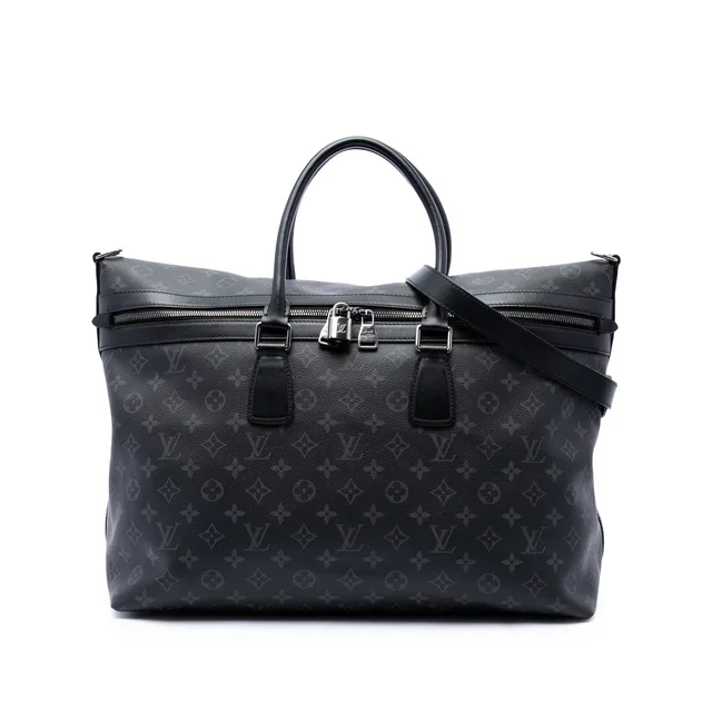 Black Louis Vuitton Monogram Eclipse Apollo All Day Satchel in Black Coated canvas from Designer Revival
