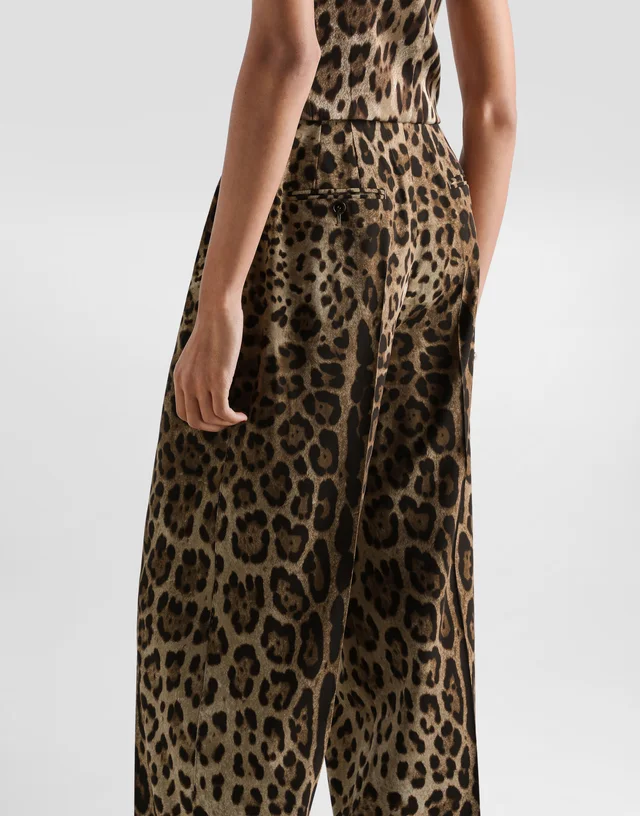 Dolce & Gabbana leo-print wool trousers, photo 4 of 5 from SENSER