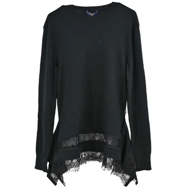 Louis Vuitton 2018 Long Sleeve Top Black #L in Black Wool from AMORE Vintage Tokyo