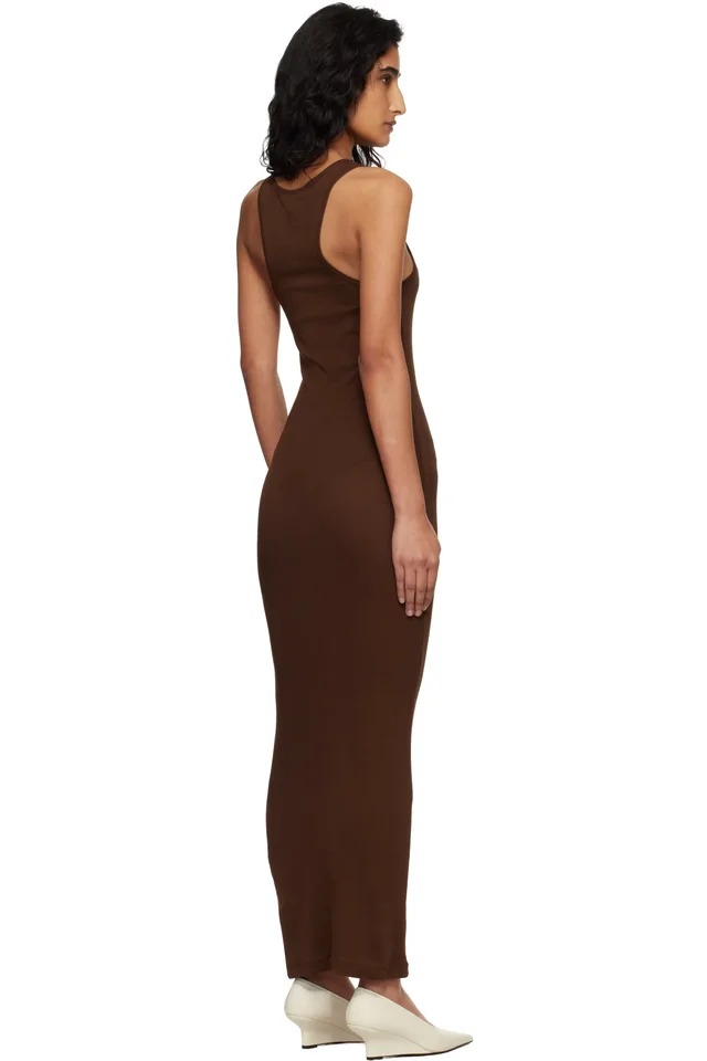 Entire Studios Brown Muscle Tank Midi Dress, photo 3 of 4 from SSENSE