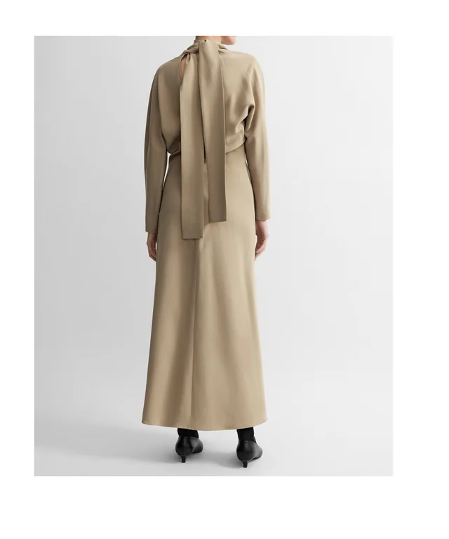 Totême Scarf-Neck Long Sleeved Maxi Dress, photo 4 of 6 from SENSER