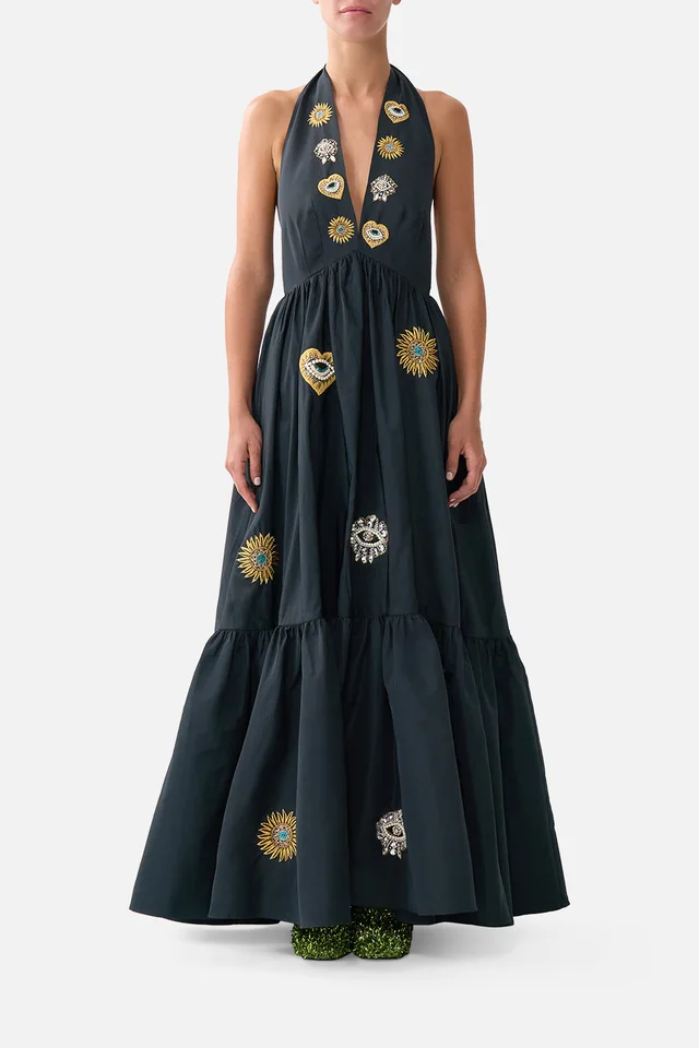 Camilla eBoutique RUFFLE HEM HALTER DRESS AMULETS AND ALCHEMY from CAMILLA, photo 1 of 1