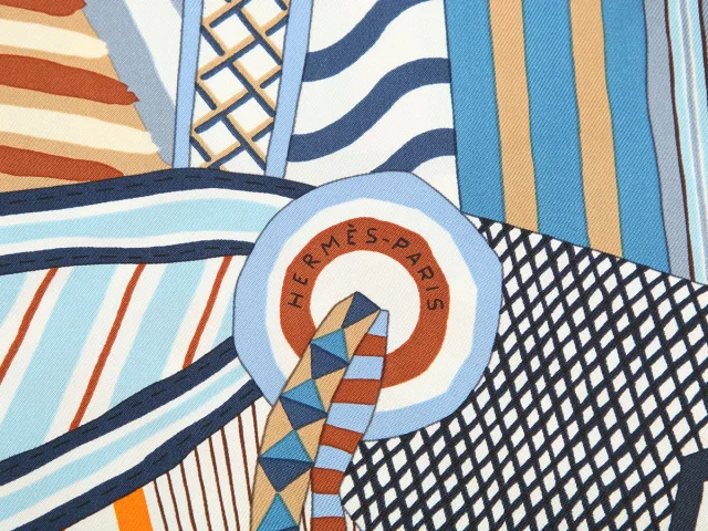 Hermès La Selle Imaginaire Dossard Scarf 90cm in Silk from Ann's Fabulous Finds, photo 2 of 5
