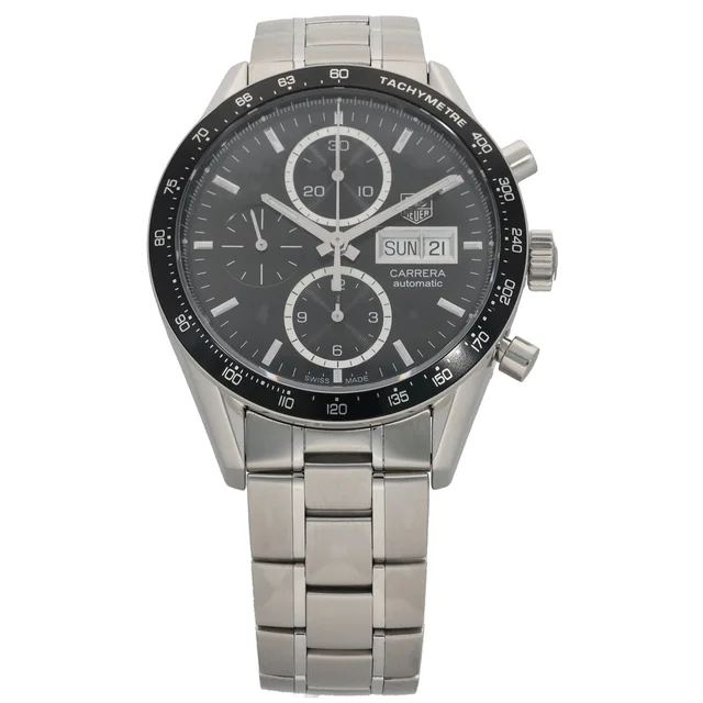 TAG Heuer Carrera Juan Manuel Fangio CV201AG 41mm Stainless Steel Watch from H&T