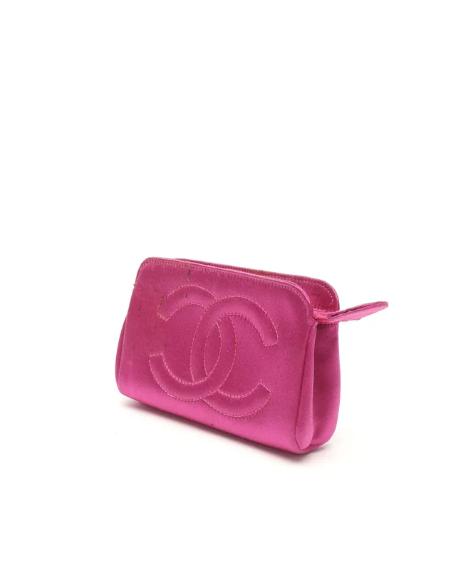 Chanel Coco Mark Satin Pouch in Satin from A Retro Tale, photo 2 of 8