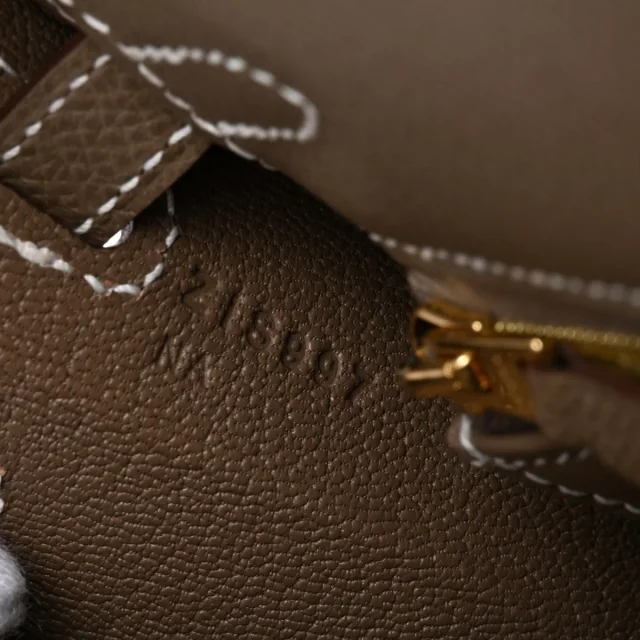 Hermès 2021 Kelly 25 Etoupe in Taupe Epsom leather from VINTAGE QOO TOKYO, photo 8 of 10