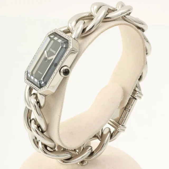 Chanel Diamond Prime L H7020 Quartz Black from VINTAGE QOO TOKYO, photo 2 of 8