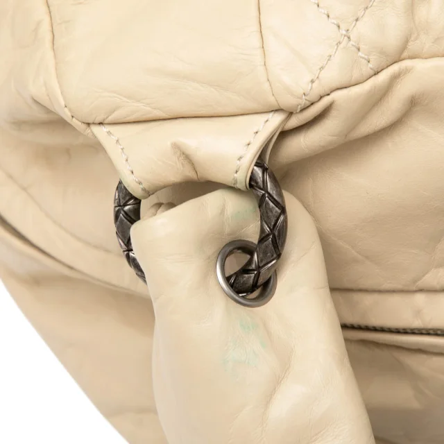 Beige Chanel CC Quilted Aged Calfskin Coco Rider Bowling Bag in Beige Calfskin from Designer Revival, photo 6 of 11