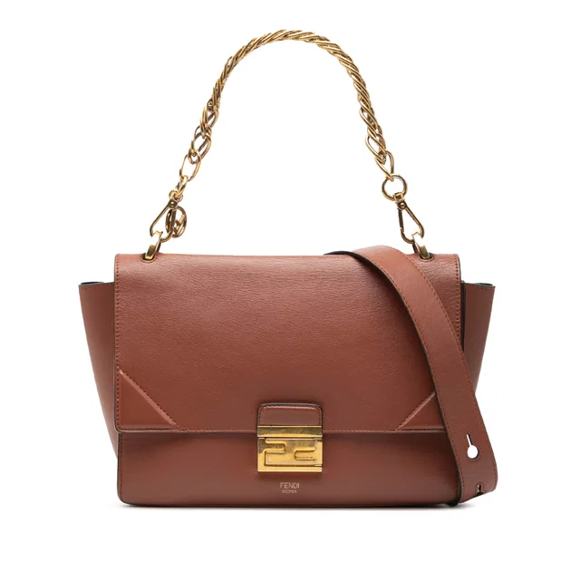 Brown Fendi Calfskin Kan U Satchel in Brown Calfskin from Designer Revival, photo 1 of 1