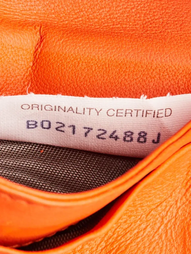 Bottega Veneta Orange Intrecciato Woven Nappa Leather Continental Wallet in Orange Nappa leather from Yoogis, photo 4 of 12