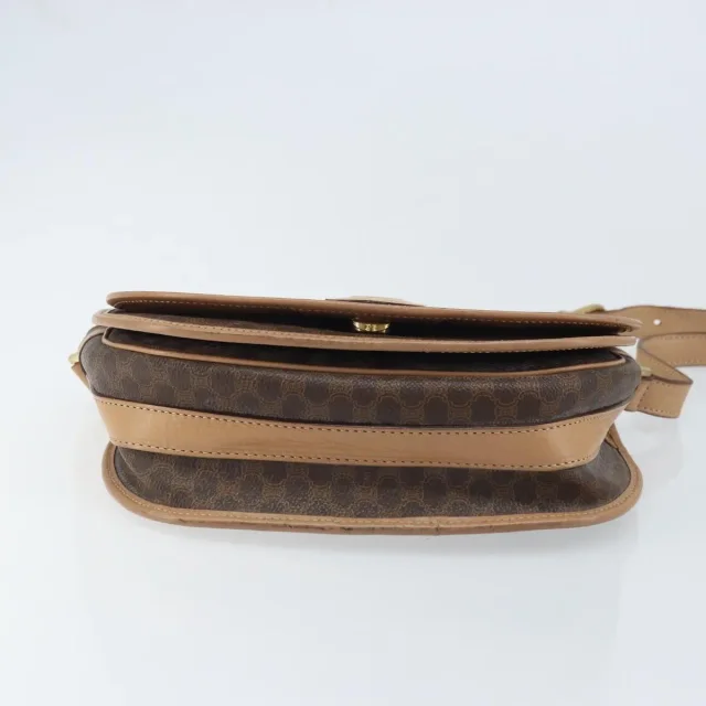 Celine Vintage Macadam Canvas And Leather Brown Bag in Brown Canvas from HEWI, photo 16 of 23