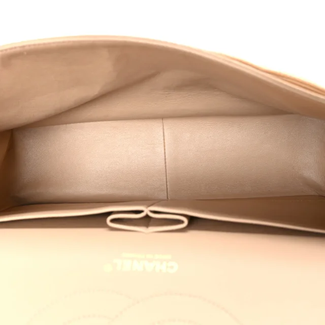 Chanel Caviar Quilted Jumbo Double Flap Beige in Beige Caviar leather from FASHIONPHILE, photo 5 of 9