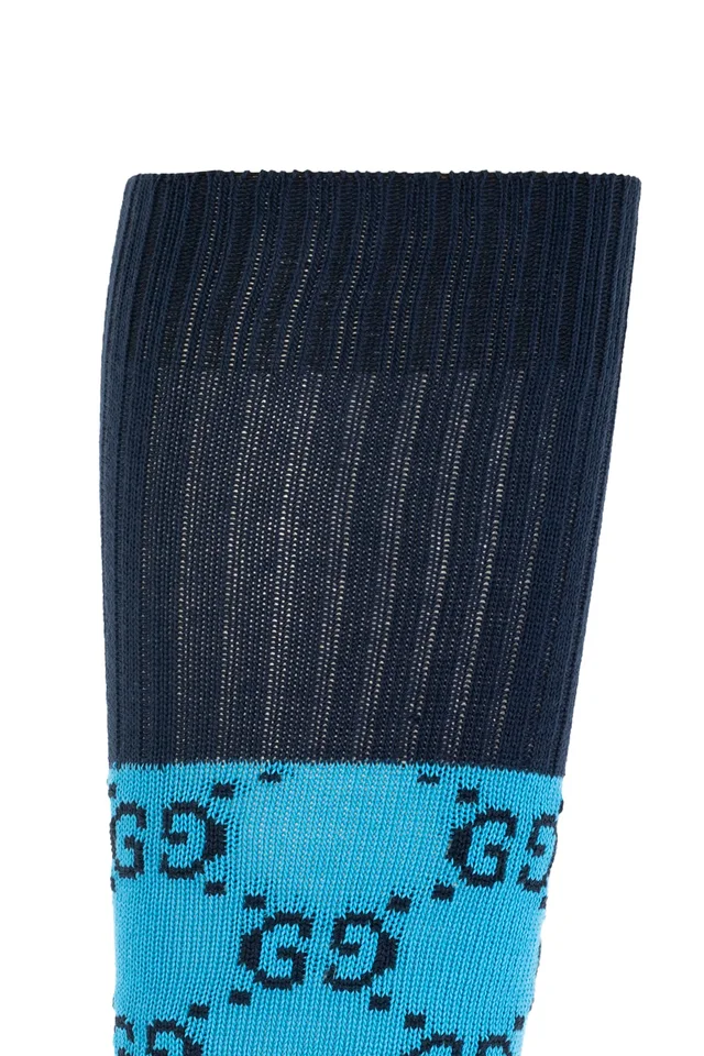 Gucci monogram-pattern intarsia-knit socks, photo 3 of 3 from SENSER