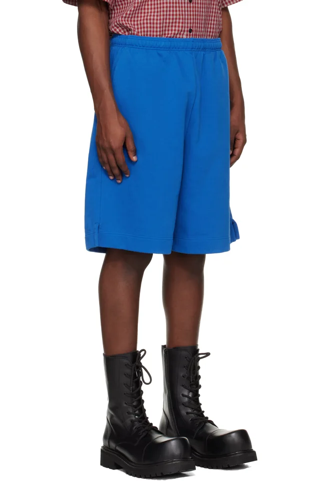 VETEMENTS Blue 'Alaska' Tourist Shorts, photo 2 of 4 from SSENSE