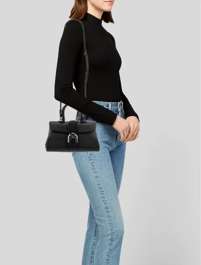 Delvaux Shoulder Bag handbags in Black Leather from The RealReal, photo 2 of 6