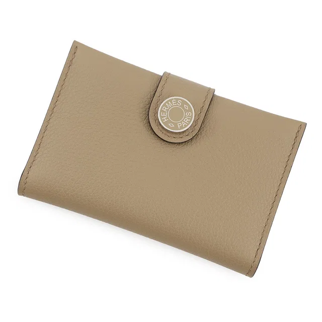 Hermès RMS Card Case Beige de Weimar Evercolor in Beige from GALLERY RARE