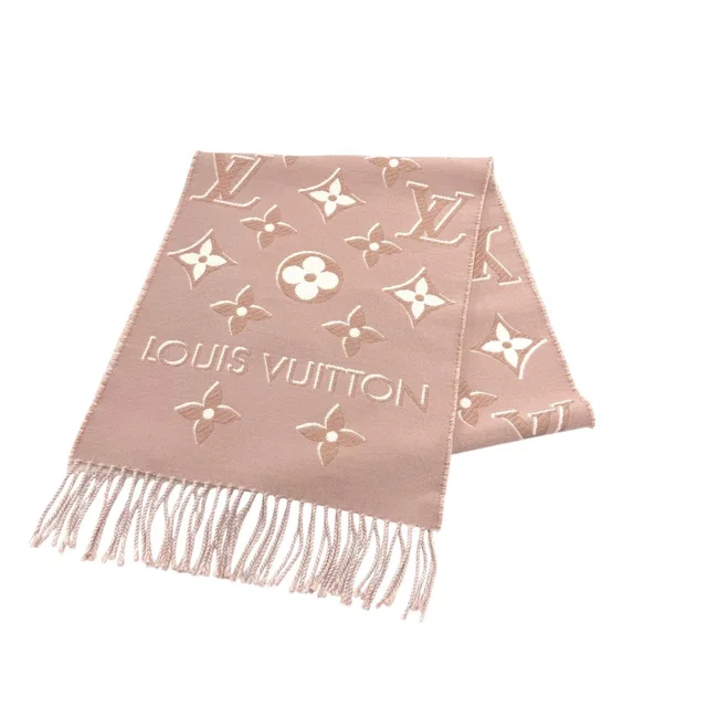 LV Essential Shine Wool Silk Blend Rose Scarf 170 34 in Pink Silk from The Reluxe