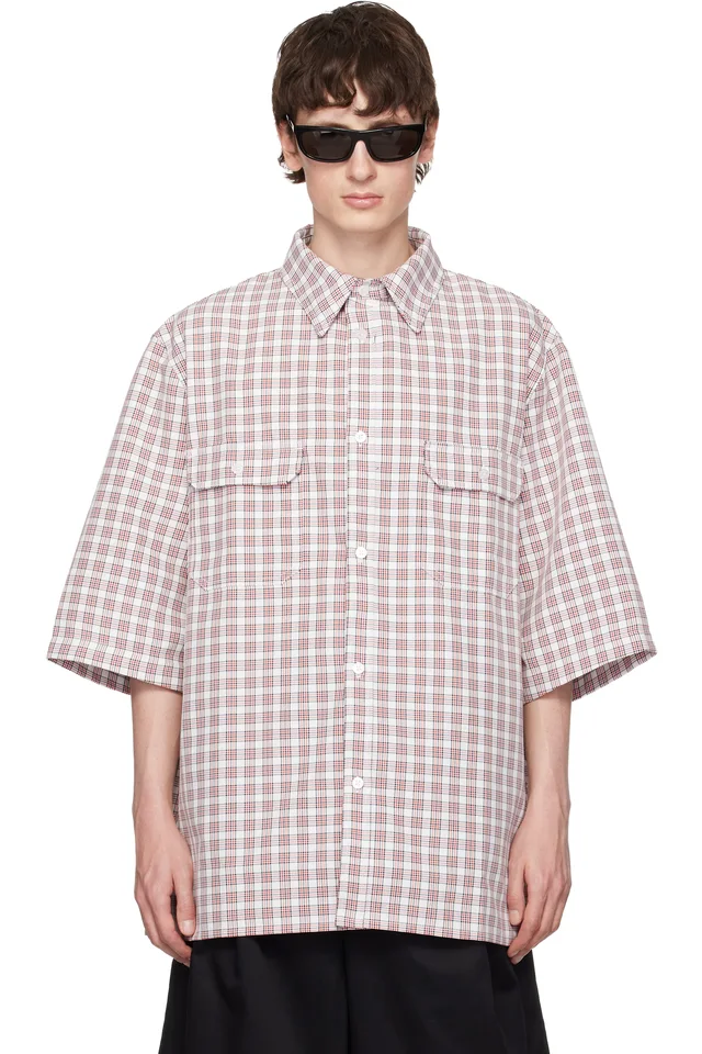 WILLY CHAVARRIA White & Red S/S Corcoran Shirt, image 1 of 1 from SSENSE