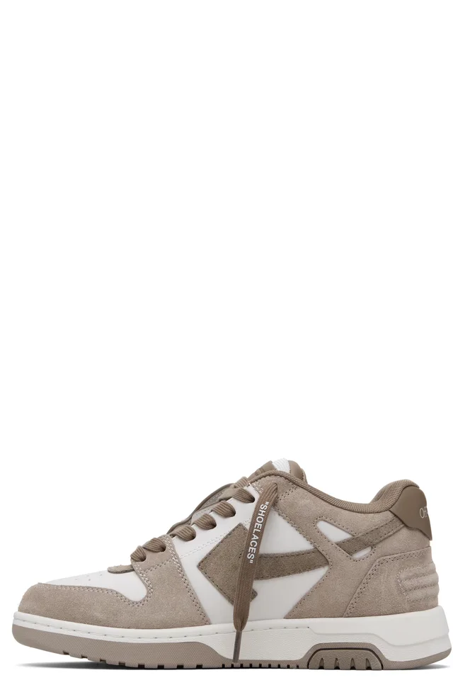 Off-White Brown & White 'Out Of Office' Sneakers, photo 3 of 5 from SSENSE