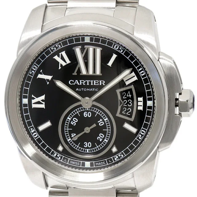 Black Dial Calibre de Cartier Watch W7100016 in Black from LuxUness