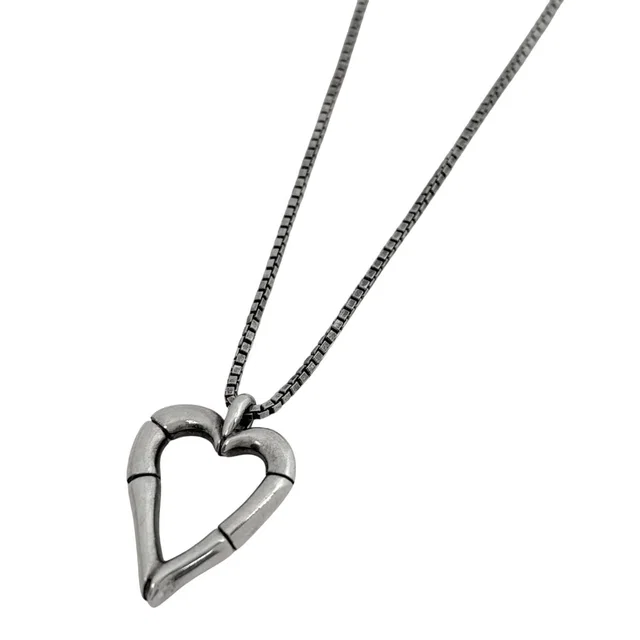 Gucci Heart Motif Necklace 925 Sterling Silver in Silver from The Reluxe