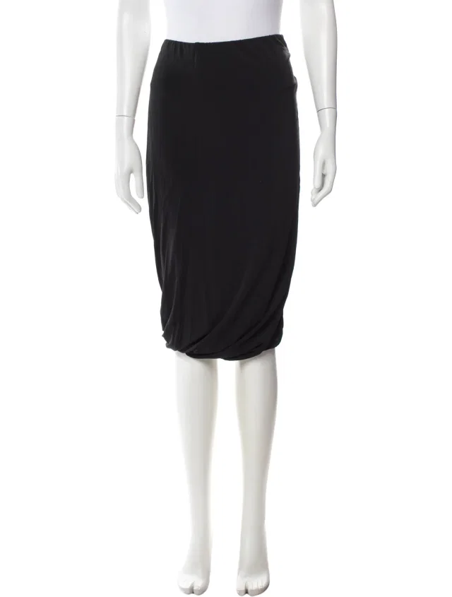 Jil Sander 2024 Midi Length Skirt in black from The RealReal