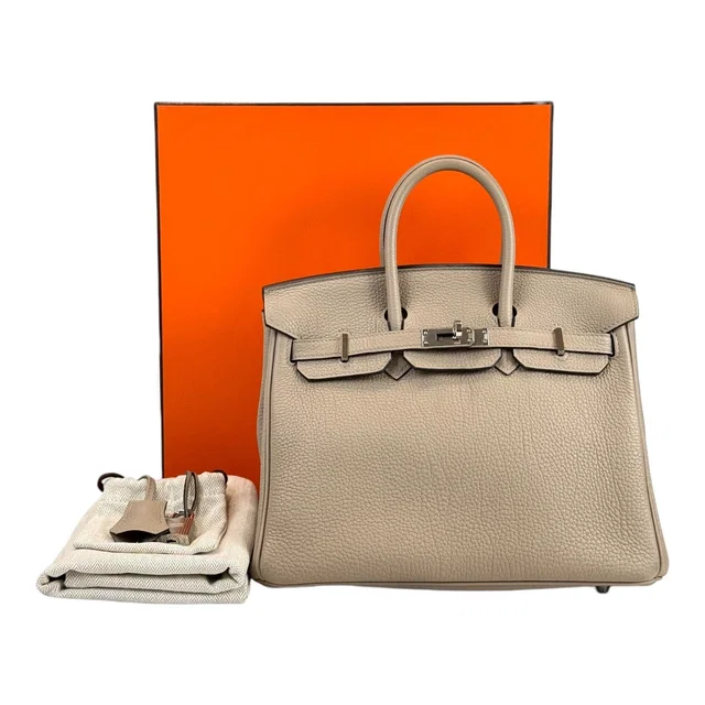 Hermès Birkin 25cm Gris Tourterelle Togo Leather in Grey Togo leather from Luxury Promise