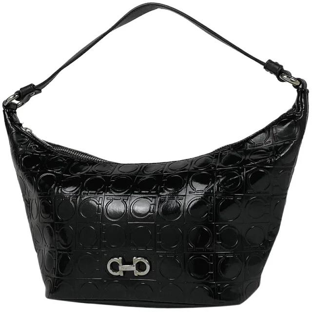 Ferragamo Gancini Handbag All Over Enamel Patent Vernis Black in black Patent leather from Poshmark