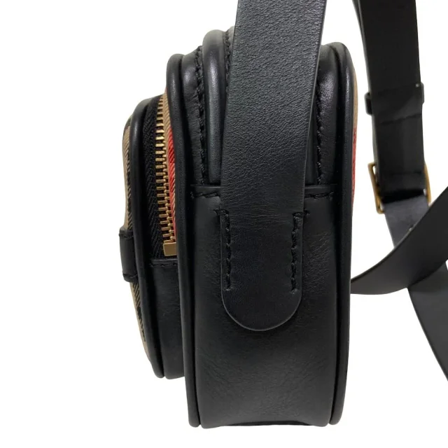 Burberry Cotton Canvas Leather Shoulder Bag in Canvas from LuxUness, photo 4 of 16